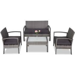 Casaria Poly Rattan Outdoor Lounge Set