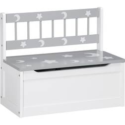 Qaba Toddler Toy Box Storage Bench with