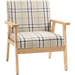 Homcom Modern Accent Beige Armchair 73cm