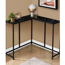 Monarch Specialties Jan L-Shaped Metal Console Table