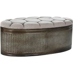 Dkd Home Decor Beige Metal Settee Bench