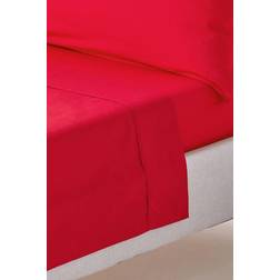 Homescapes Single, Egyptian Cotton 200 Count Bed Sheet Red