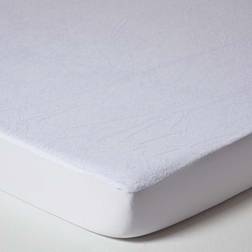 Homescapes Small Double Terry Mattress Cover White