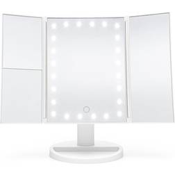 RIO 24 LED Folding Mirror White