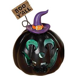 Horror-Shop Boo Y'all Halloween Jack O'Lantern mit LED 14cm ★