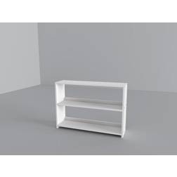 Donco kids Louver Bed-Color:White Style:Large Bookcase