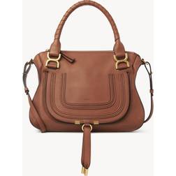 Chloé Brown Marcie Double Shoulder Bag 25M Tan UNI