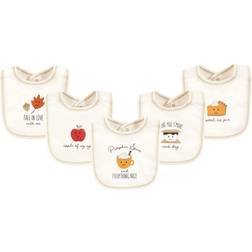 Touched By Nature Bibs Fall Cream Harvest Food Five-Piece Bib Set