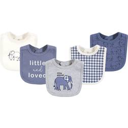 Touched By Nature Boys' Bibs Blue Blue Peanut Five-Piece Bib Set