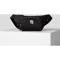 Karl Lagerfeld K/ikonik Nylon Bumbag, Woman, Black, Size: One size