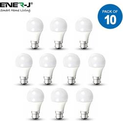 ENER-J 10pcs LED Bulb 12W GLS A60 LED Thermoplastic Lamp B22 6000K