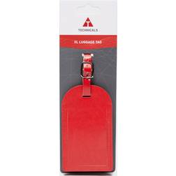 Technicals Extra Large Leather Luggage Tag, Red