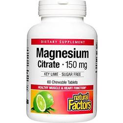 Natural Factors Magnesium Citrate Key Lime 150