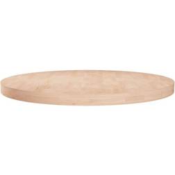 vidaXL Brown, 80 Solid Wood Oak Round Table Top