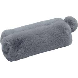 Wedo Fluffy 24274009 Pencil Case with Fur Ball Pendant Polyester Plush blue grey