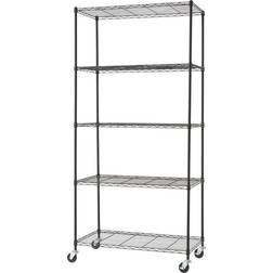 Trinity 36" 5-Tier Wire Rack With Wheels Shelving System