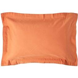 Homescapes Standard Luxury Soft Linen Pillow Case Orange