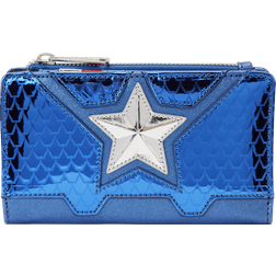 Loungefly Marvel: Metallic Captain America Cosplay Flap Wallet