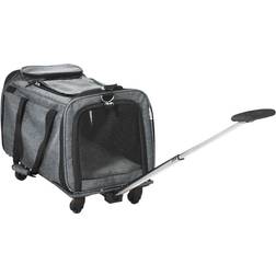 Pawhut 4 1 Pet Carrier On Wheels for Cats XS Dogs Telescopic