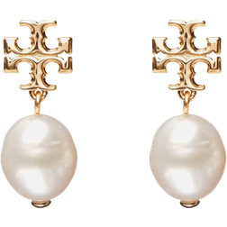 Tory Burch Kira Drop Earrings - Gold/Pearls