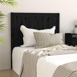 vidaXL black, 95.5 Solid Pine Bed Headboard