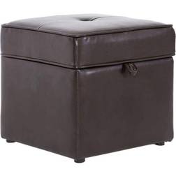 Baxton Studio Sydney Brown Modern Pouffe