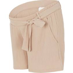 Mamalicious Shorts with Tie Waist Oliven/Warm Sand