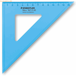 Staedtler 10 x Zeichendreieck 21cm 45/45 Gr. transparent/blau