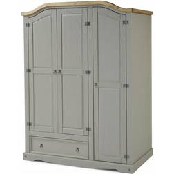 Mercers Furniture Corona Grey Wax Wardrobe 150x190cm