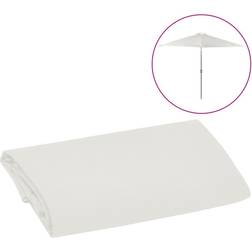 vidaXL Replacement Fabric for Parasol Sand White Sunshade Garden