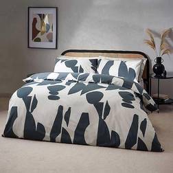 Meta Abstract Geometric Rich Duvet Cover Grey, Black