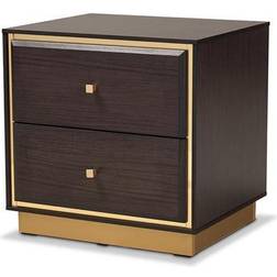 Baxton Studio Cormac 2-Drawer Bedside Table