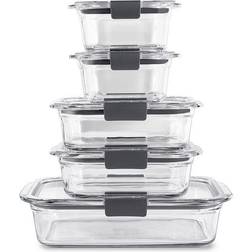 Rubbermaid 2118303 Brilliance 10-pc. Food Container 10