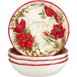 Certified International Winter's Medley 4 Set Soup Bowl