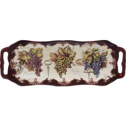 Certified International Corp Vintners Journal Rectangular Platter Serving Dish