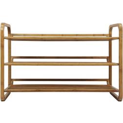 Oceanstar Modern 3-Tier Carbonized Bamboo Shoe Rack