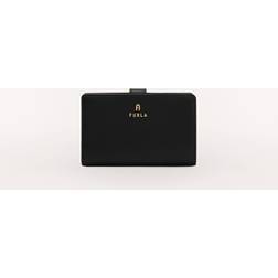 Furla Compact Wallet M Nero Black Grained Calf