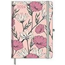 Greenline Diary Floral 2024 Buchkalender Taschenkalender