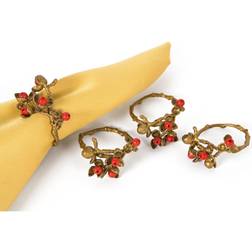 Manor Luxe Holly Berry Holiday Berry Napkin Ring 4