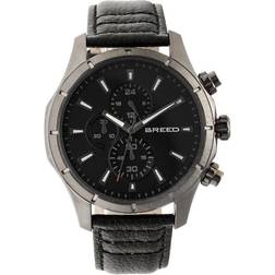 Breed Lacroix Chronograph Leather-Band Grey One Size