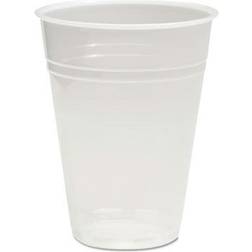 Boardwalk BWKTRANSCUP9PK Translucent Plastic Cold Cups, 9oz, 100/Pack