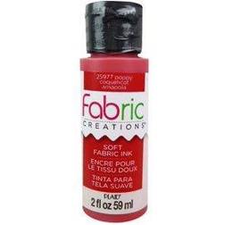 Plaid Fabric Creations Soft Fabric Ink 2oz Poppy