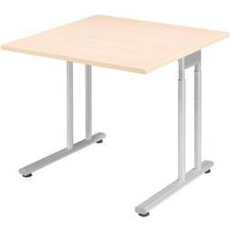 geramöbel Flex höhenverstellbarer ahorn quadratisch, C-Fuß-Gestell Schreibtisch