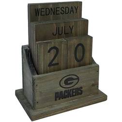 Imperial Green Bay Packers Team Logo Wood Block Calendar