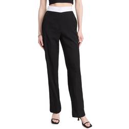 Victoria Beckham Black Side Panel Trousers Black