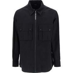 Balmain Zip-up Cotton Shirt - Black