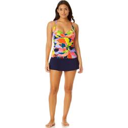 Anne Cole Women's Petal Party Halter X Back Swim Tankini