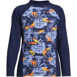 Lands End Boys Long Sleeve Mock Neck UPF Swim Rash Guard