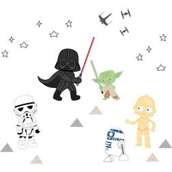 Lambs & Ivy Star Wars Classic Wall Decals Yoda, Darth Vader, R2-D2, C-3PO