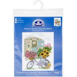 DMC Counted Cross Stitch Kit 8'X10"-Flowery Bicycle 14 Count